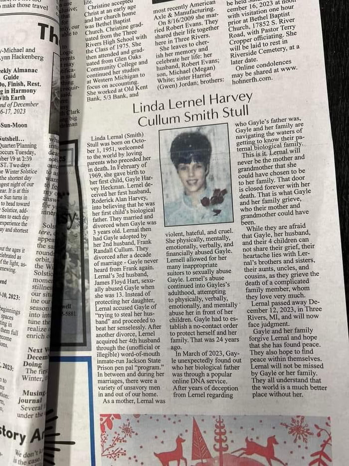 What an obituary