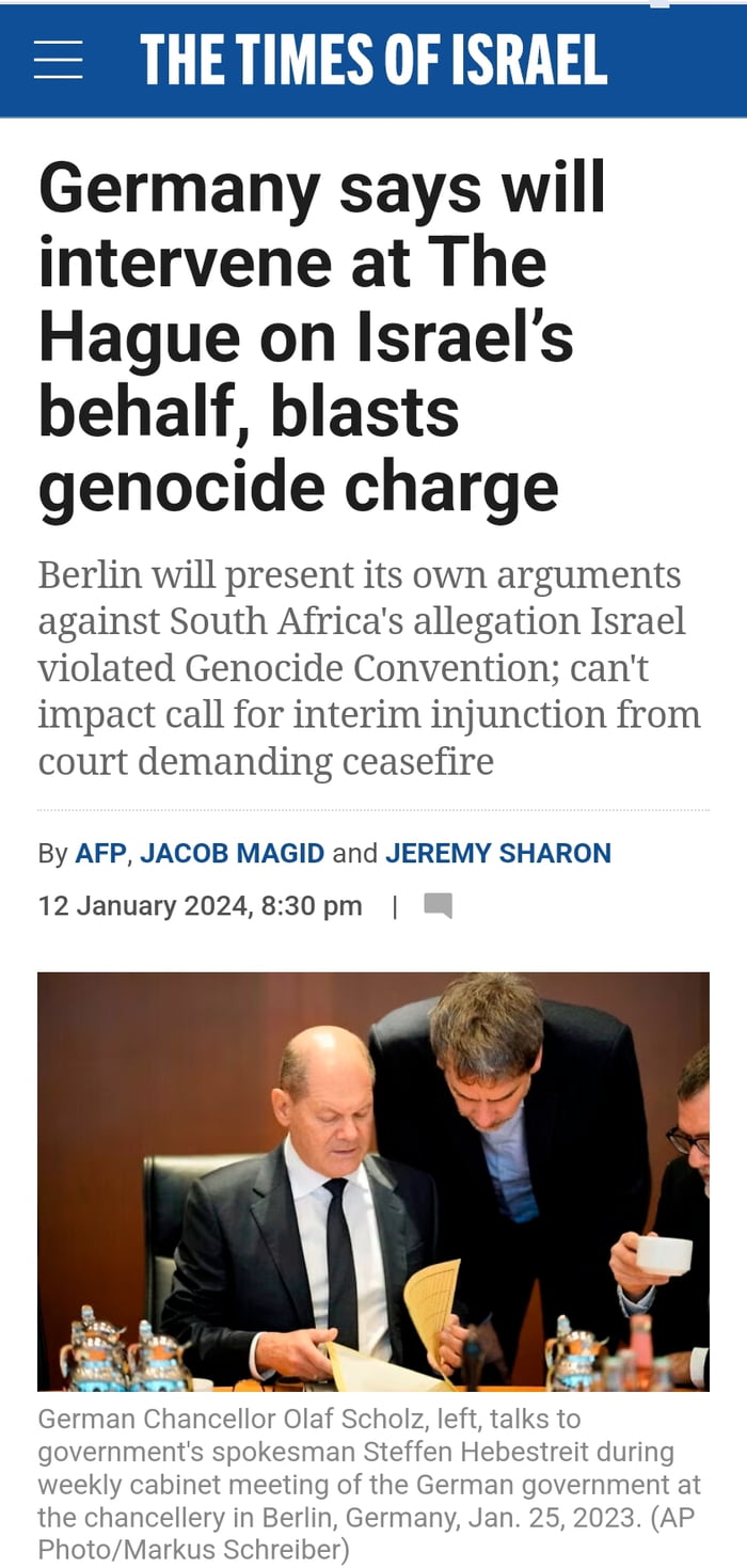 So Germany Supports Genocide regardless of who's doing it? G