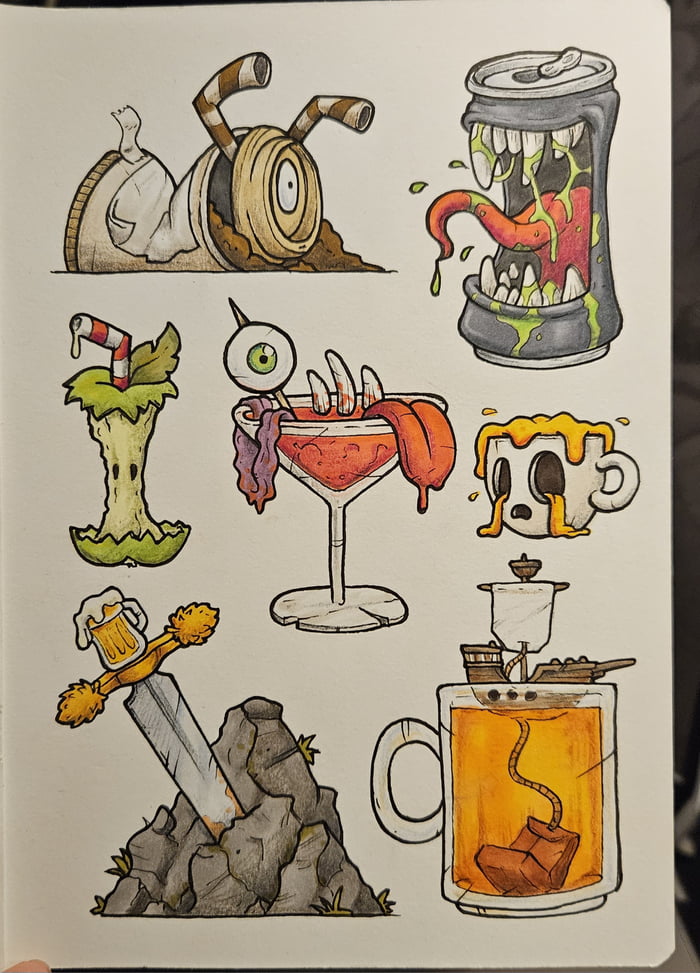 I drew some random drinks