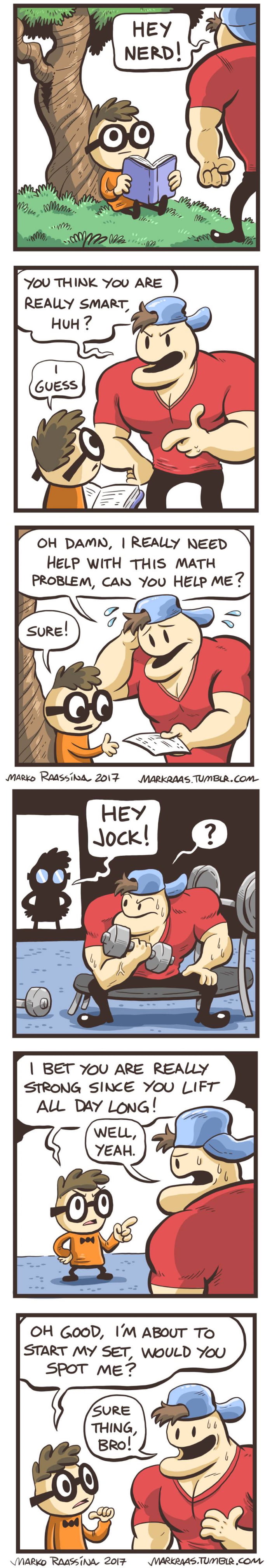 The nerd and the jock ch.1 and 2
