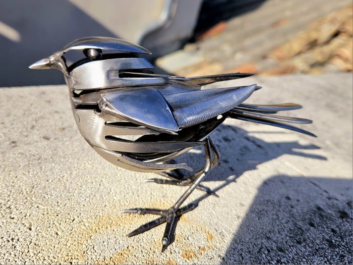 I make steel birds with knives and forks as hobby. Hope you 