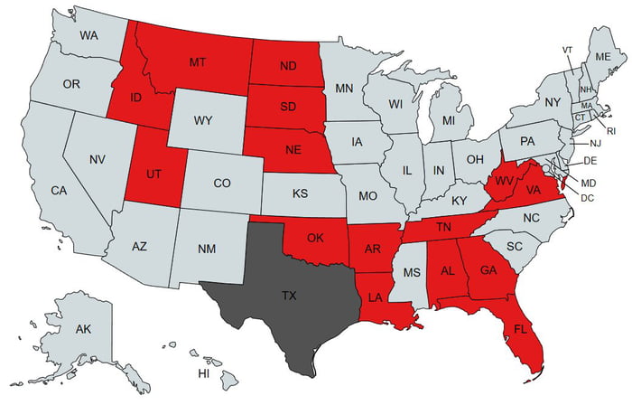 Governors from 15 states have now announced support for Texa