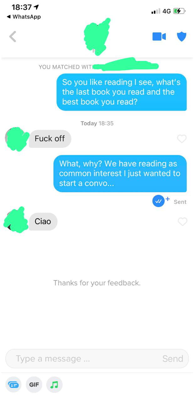 He had reading as an interest in his bio...a common one...