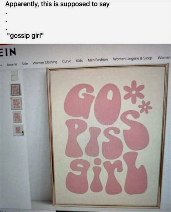 "Gossip girl", yeah, right