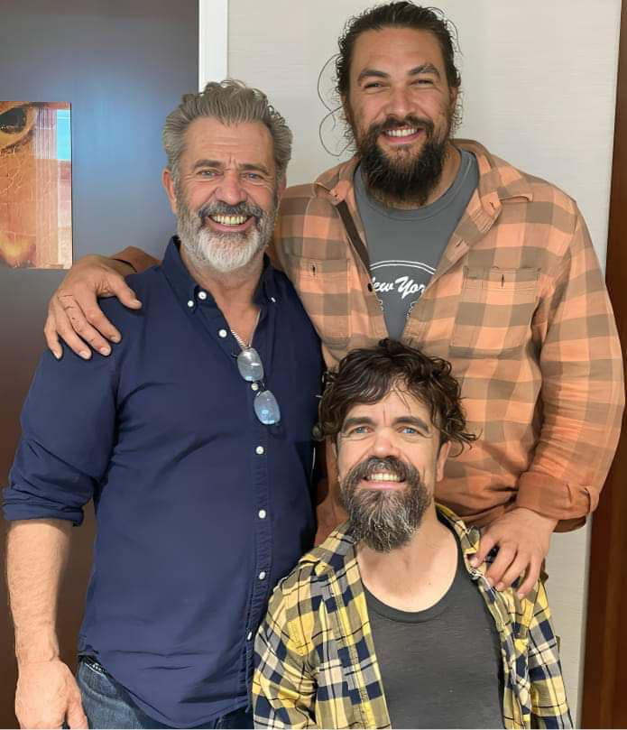 3 Legends... Mel Gibson, Jason Momoa and Their Son.