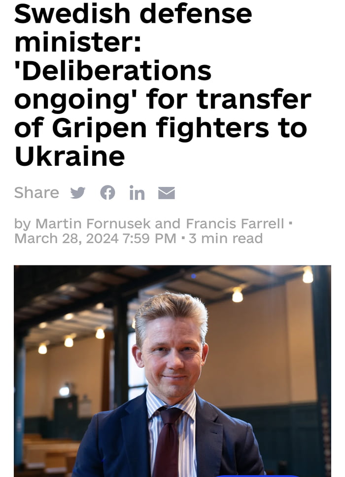 Gripen to Ukraine?