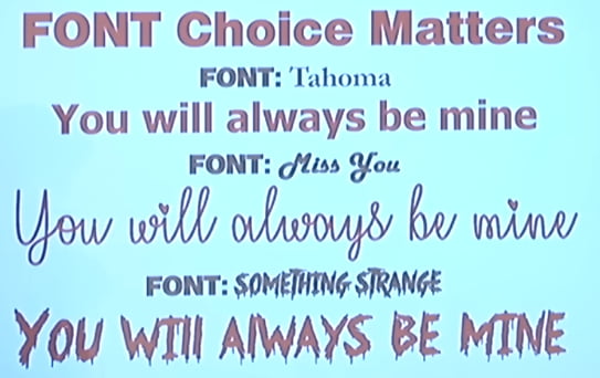 Font choice matters!