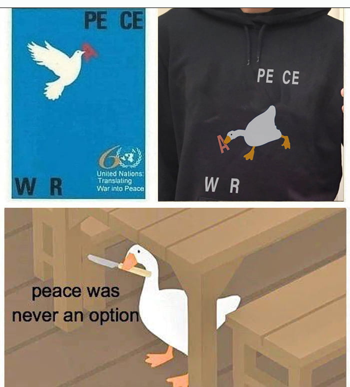 Peace never was an option