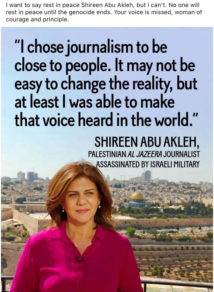 Shireen the Christian Palestinian journalist is still missed Image