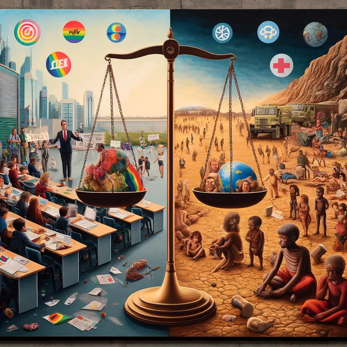 How GPT4 sees the balance of the world's attention today.