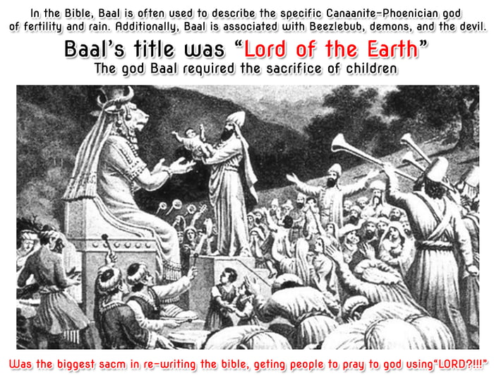 If Baal= Lord, are Christians really praying to the Devil?!!