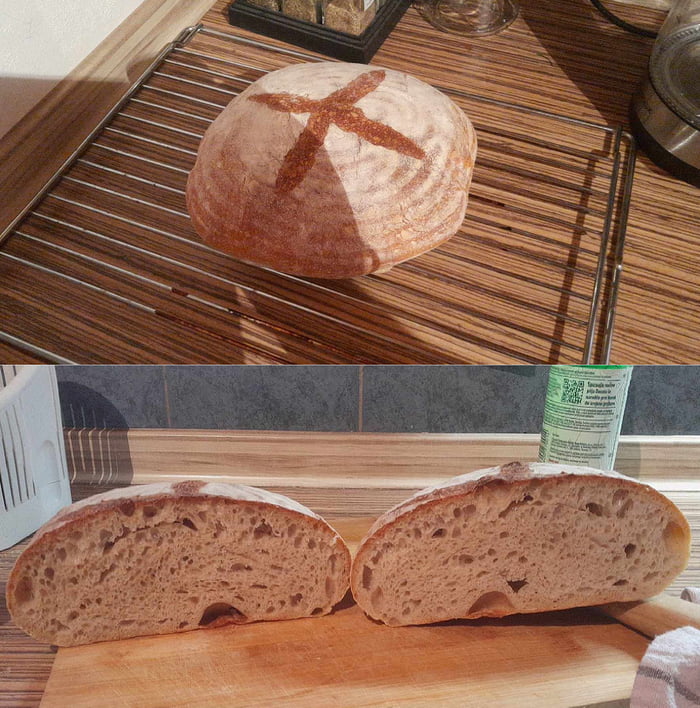 My second attempt at sourdough. What do you bastards think?