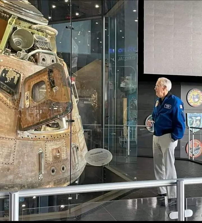 A man and his spaceship, 50 years later! Charlie Duke looks 