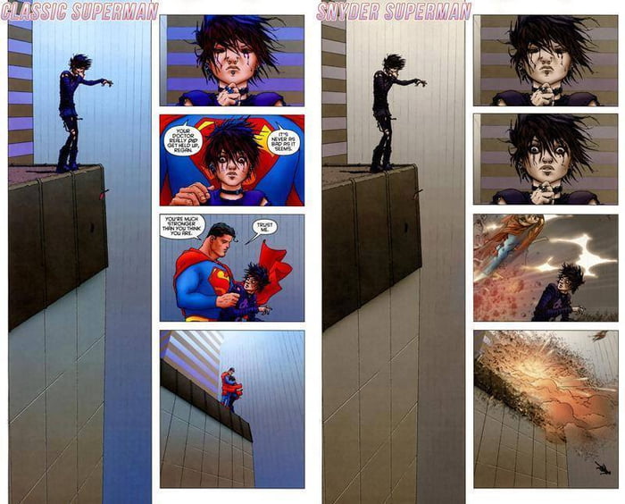 Classic Superman vs Snyder's Superman