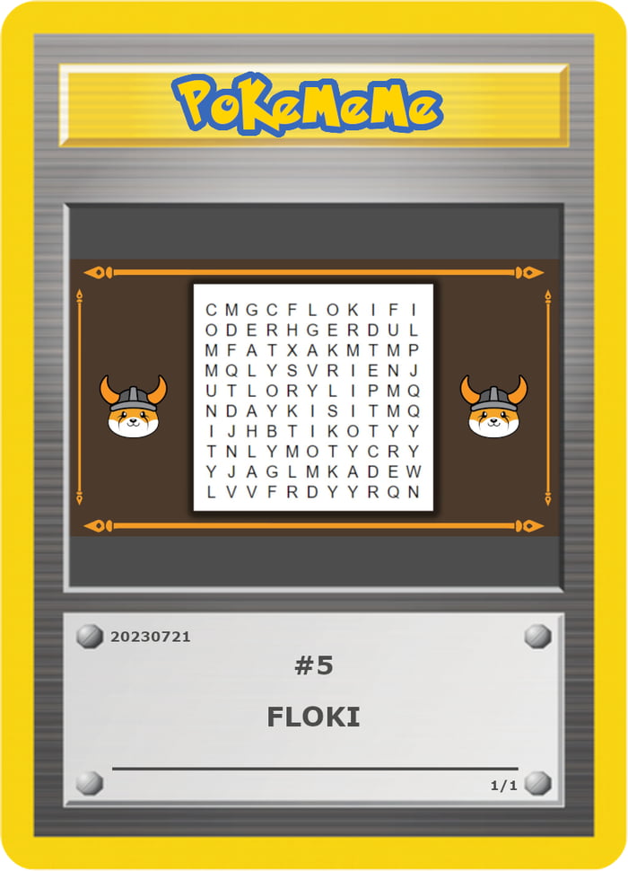 Pokememe card #5 - FLOKI