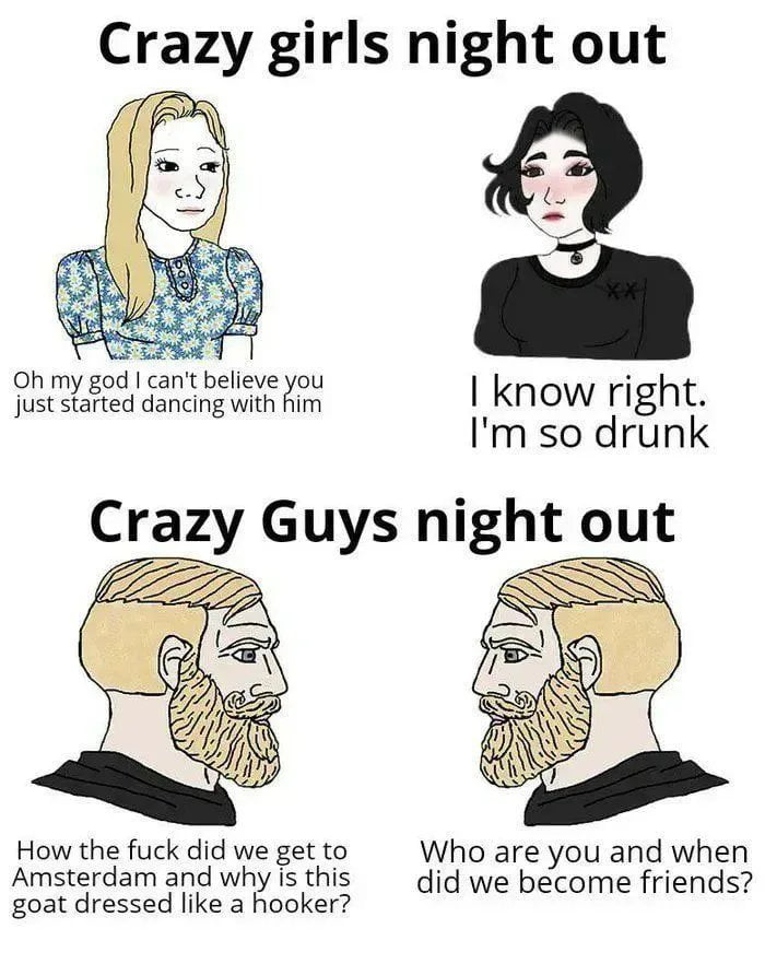 Can you please tell me your crazy night out stories?