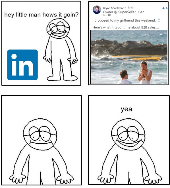 Linkedin can't be real