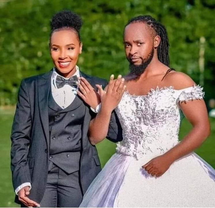 This couple swapped roles for their wedding as a sign of com Image
