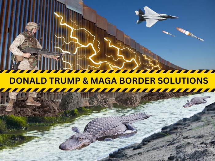 What democrats think Trump will do at at the border wall of 