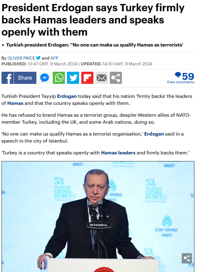 Turkey siding with terrorists ,again . How odd .