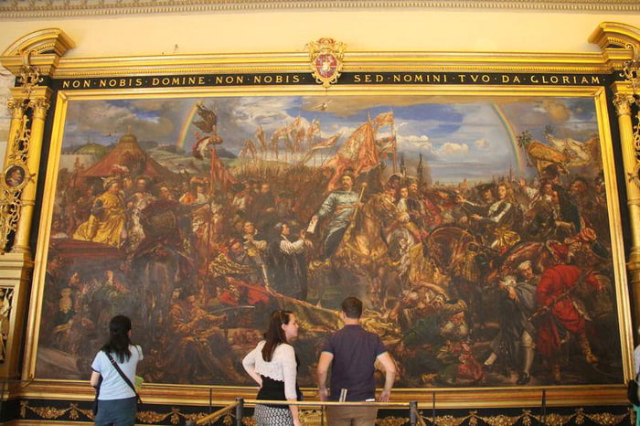 The real size of "Jan Sobieski at Vienna" painting by Polish
