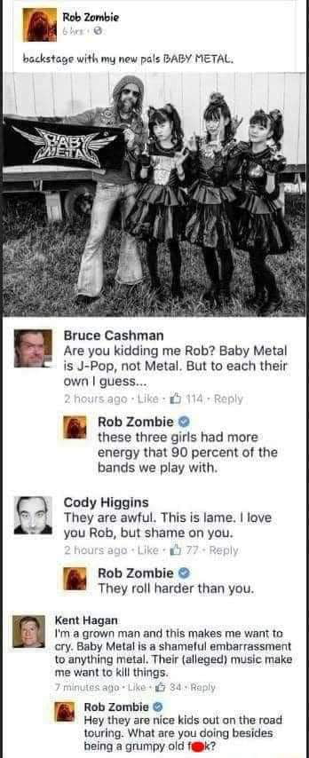 Just Rob Zombie being awesome. Also, this is a fundamental p Image