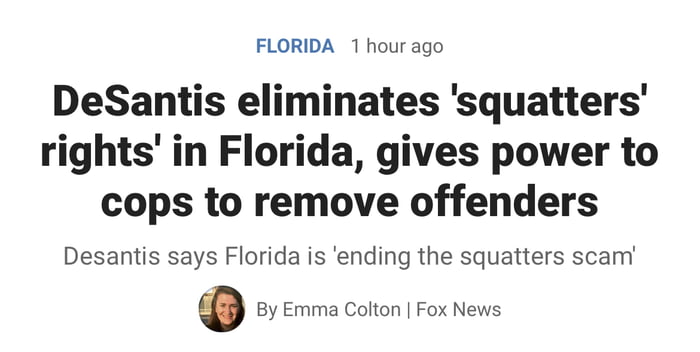 It’s weird that common sense laws are coming from Florida