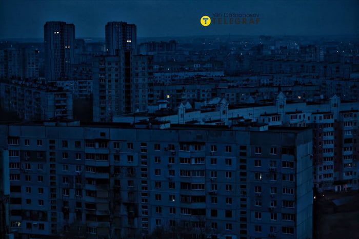 Ukraine's second most important city in total darkness after