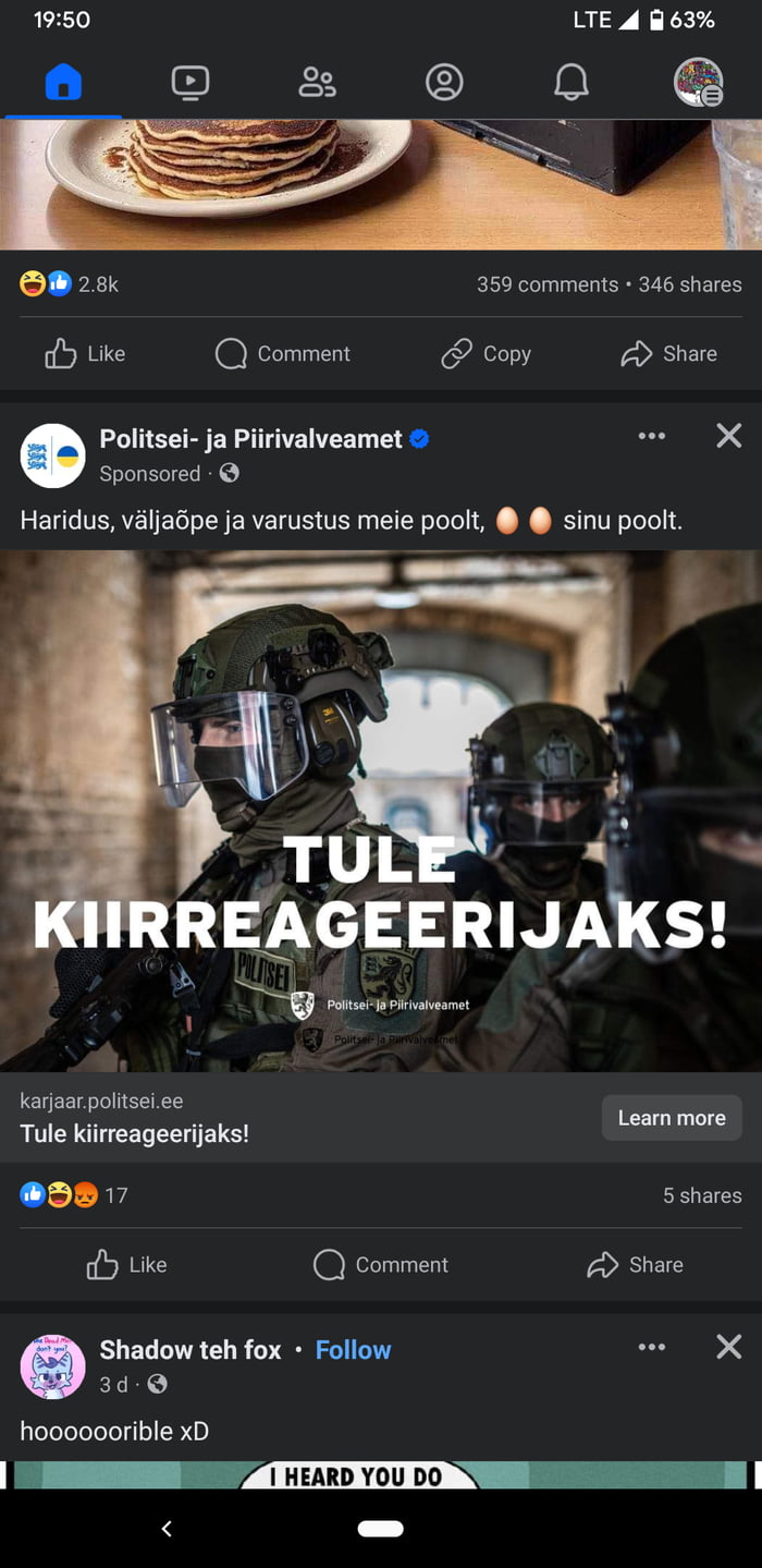 Estonian police department doesn't f**k around. Searching fo