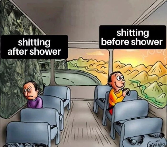 Shitting during a shower