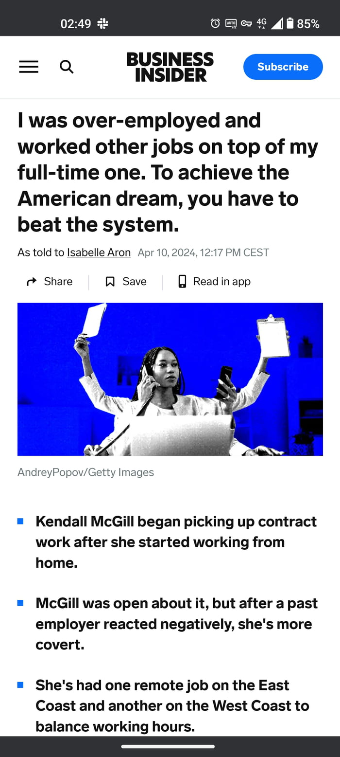 And by "beat the system" they mean, "work yourself to death"