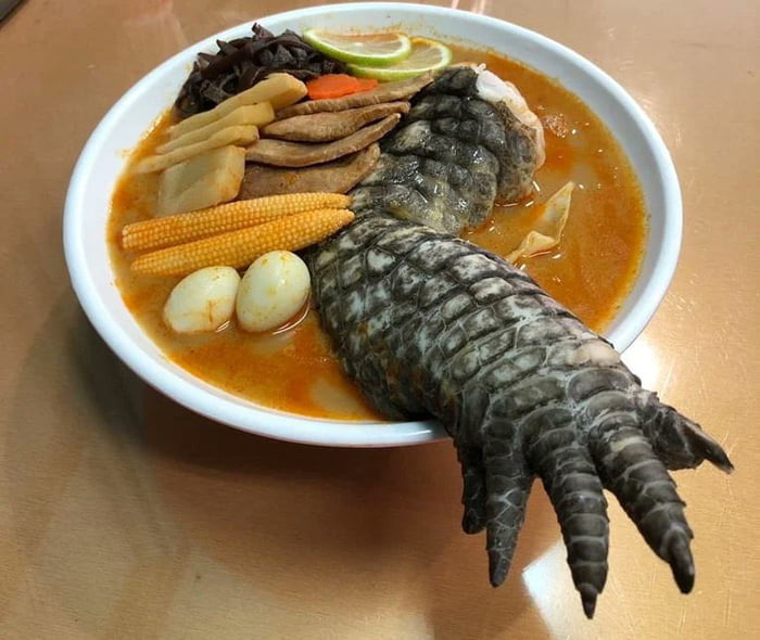 A restaurant Thailand dish serves called Godzilla ramen full