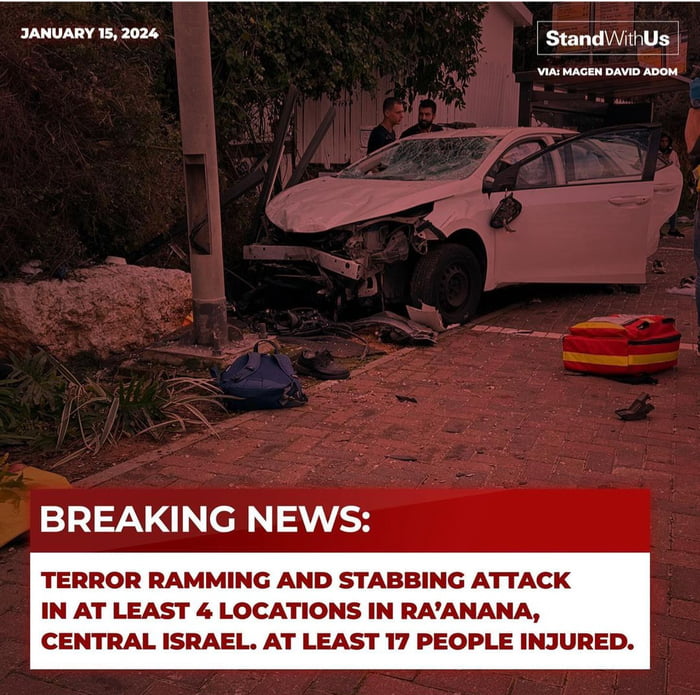 Terrorist attack, a Palestinian attacked civilians in centra