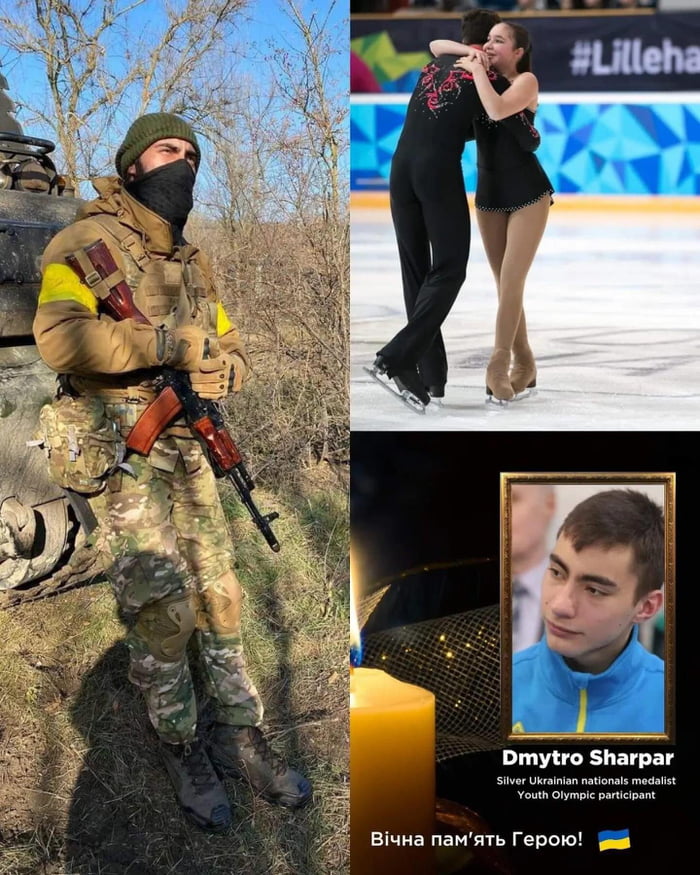 Dmytro Sharpar, figure skater. Was killed last year near Bak