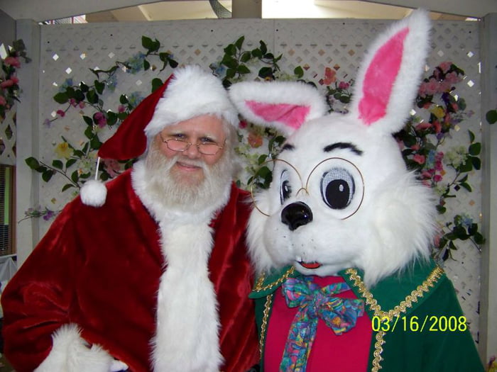 Santa Claus and The Easter Bunny