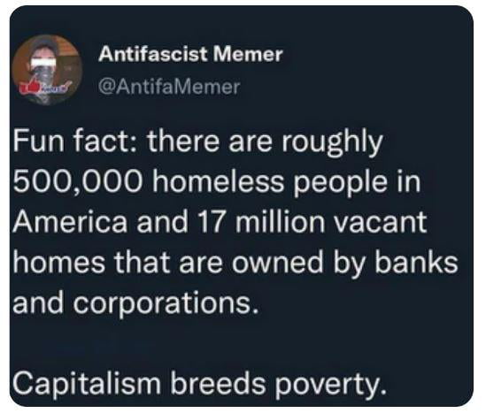 Homelessness Amidst Capitalism...