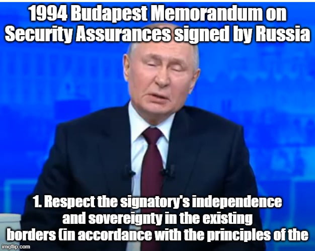 Why did Putin not invoke the Budapest Memorandum? He was ref