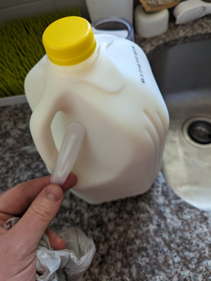 Keep your milk jug punch outs for cleaning tasks. Image