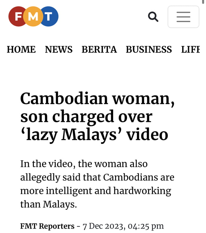 Malaysian Govt has charged a woman & son in court just becau Image