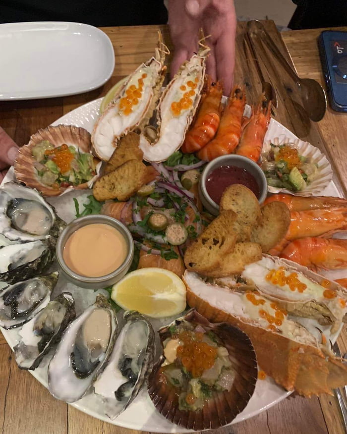 Seafood platter from restaurant in Athens, Greece Image