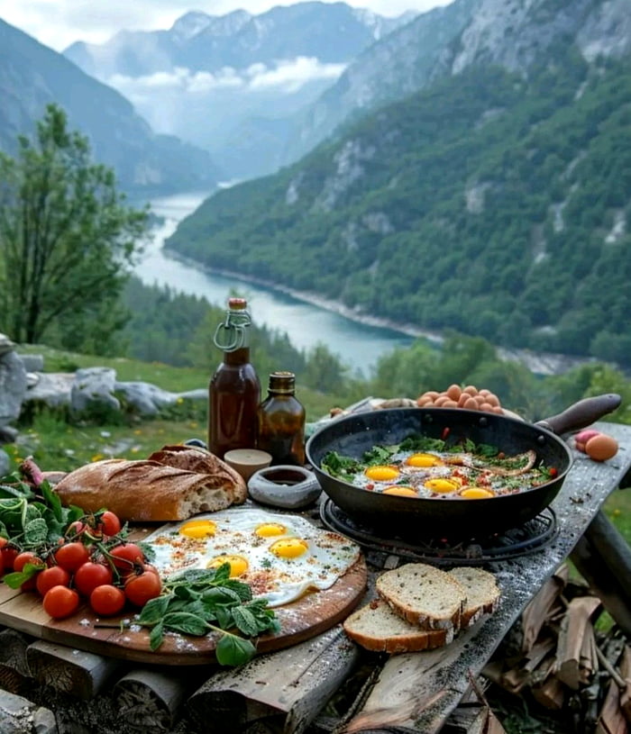 Mountain breakfast Image