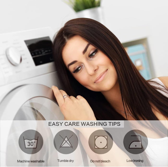 This lady is giving her washing machine some kind of look… Image