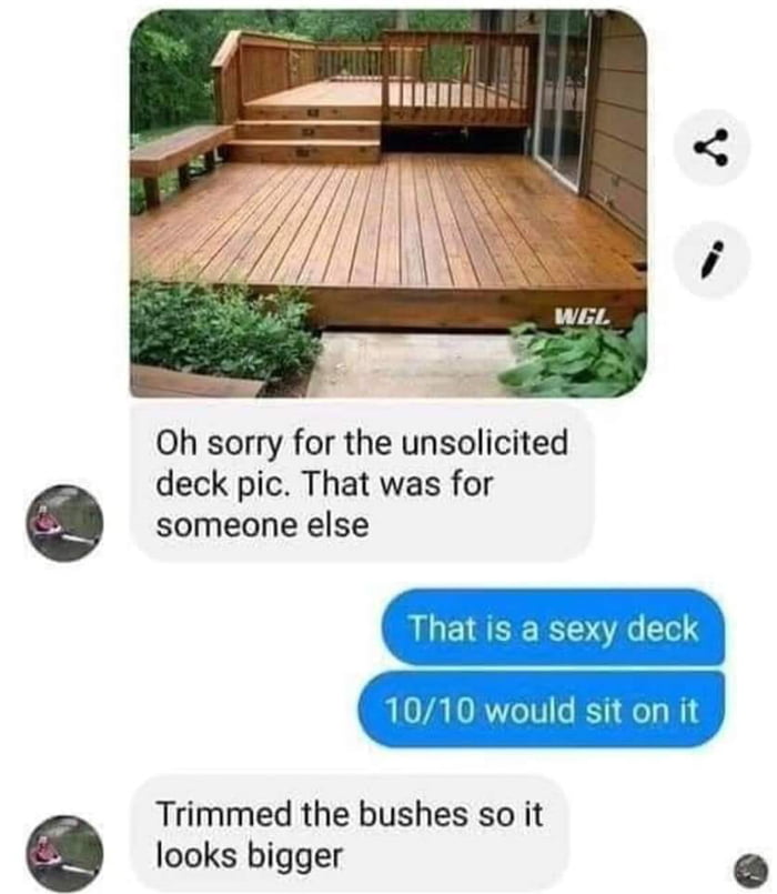 I like big decks and i cannot lie