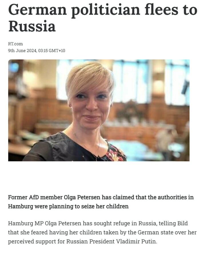 Another German quisling flees to Russia Image