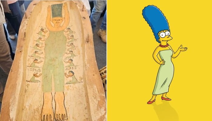 Margie Simpson appeared in a 3500 old year old egypt coffin