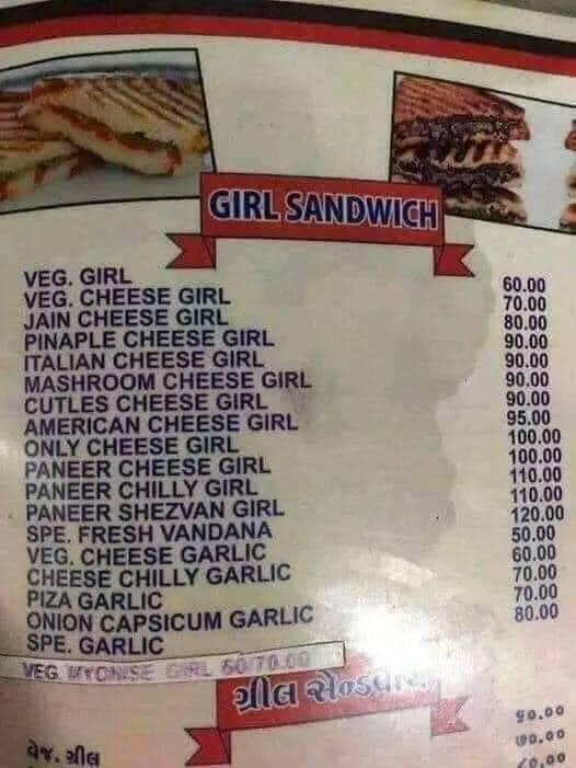 Girl sandwich