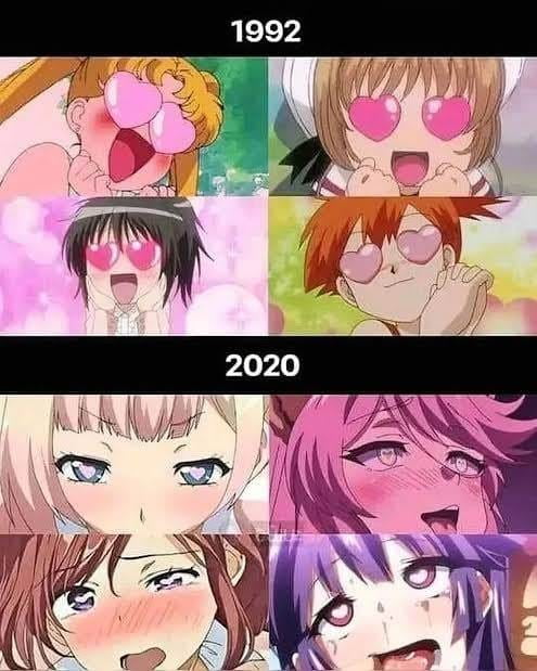 Evolution of love in anime