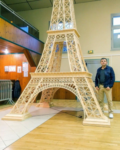 World record for French man who build an Eiffel Tower with w