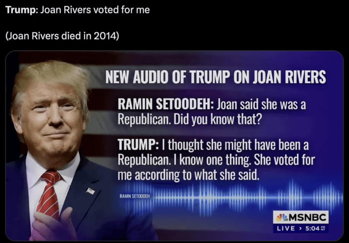 Did Joan Rivers commit voter fraud?