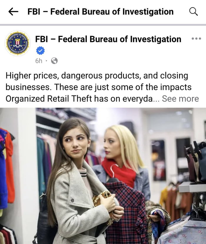 Notice anything peculiar about the FBI's retail theft pic?